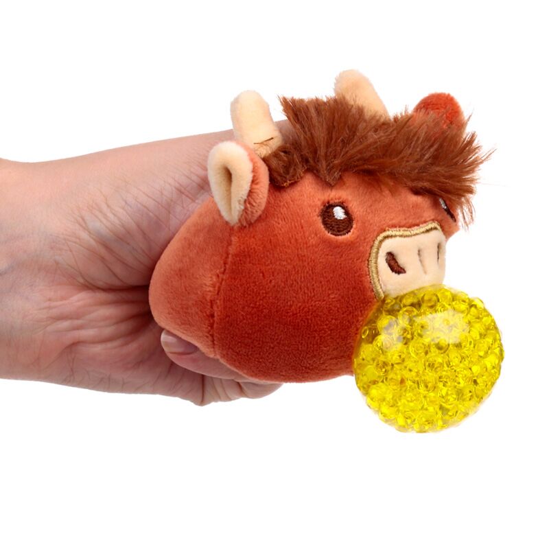 Afbeelding laden in galerijviewer, Queasy squeezies highland coo koe knijp speelgoed
