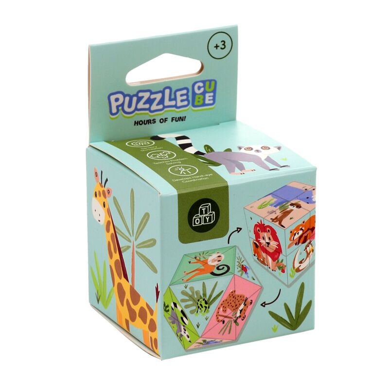 Afbeelding laden in galerijviewer, Zooniverse puzzel kubus speelgoed
