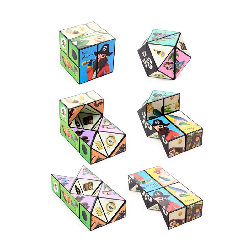 Afbeelding laden in galerijviewer, Jolly rogers piraat puzzel kubus speelgoed

