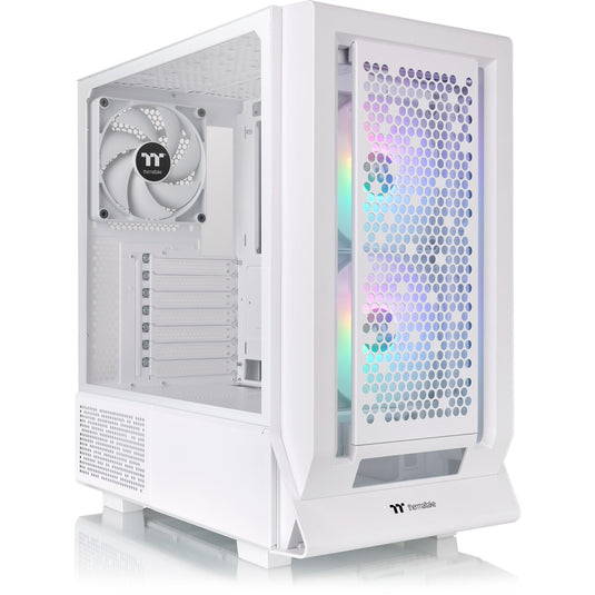 Thermaltake ceres 350 mx - snow midi tower behuizing (wit | 2x usb-a | 1x usb-c | rgb | tempered glass)