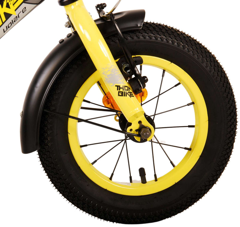 Afbeelding laden in galerijviewer, Volare Thombike Kinderfiets - Jongens - 12 inch - Zwart Geel
