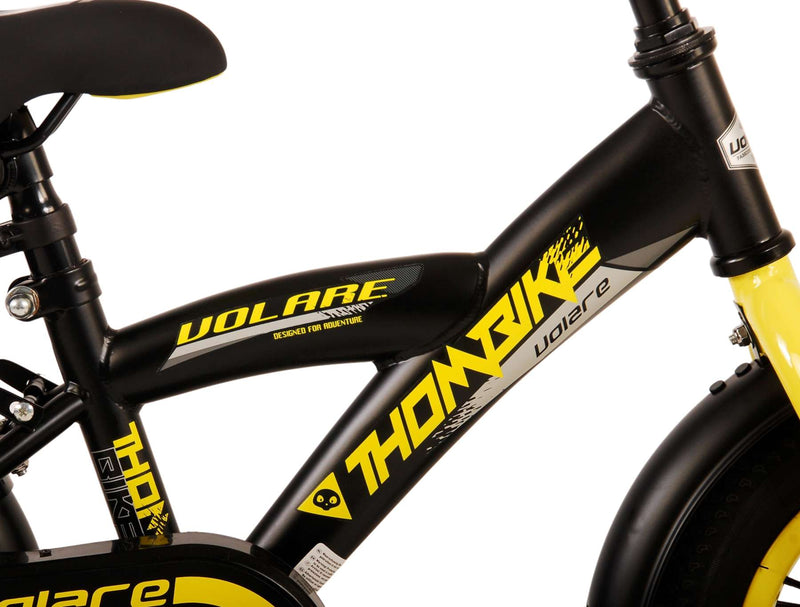 Afbeelding laden in galerijviewer, Volare Thombike Kinderfiets - Jongens - 12 inch - Zwart Geel
