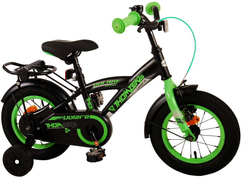 Afbeelding laden in galerijviewer, Volare Thombike Kinderfiets - Jongens - 12 inch - Zwart Groen
