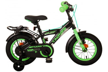 Volare Thombike Kinderfiets Jongens 12 inch Zwart Groen Twee Handremmen