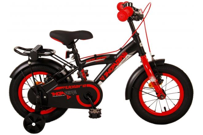 Afbeelding laden in galerijviewer, Volare Thombike Kinderfiets Jongens 12 inch Zwart Rood Twee Handremmen
