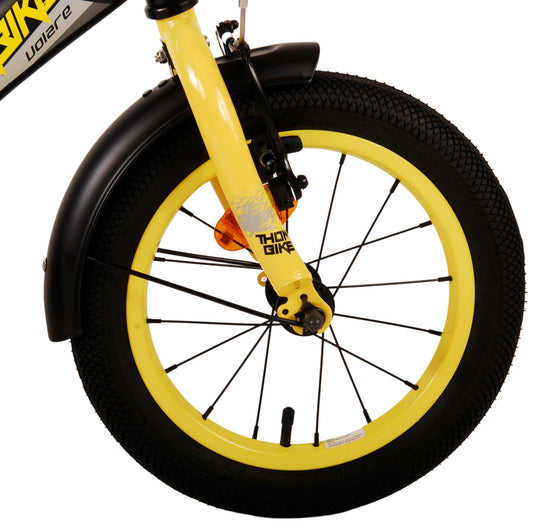 Volare Thombike Kinderfiets Jongens 14 inch Zwart Geel Twee Handremmen