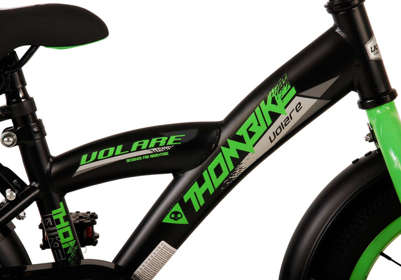 Afbeelding laden in galerijviewer, Volare Thombike Kinderfiets - Jongens - 14 inch - Zwart Groen
