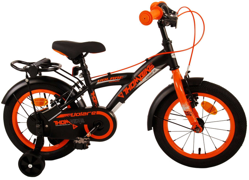 Afbeelding laden in galerijviewer, Volare Thombike Kinderfiets Jongens 14 inch Zwart Oranje Twee Handremmen
