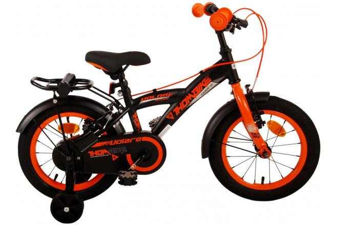 Afbeelding laden in galerijviewer, Volare Thombike Kinderfiets Jongens 14 inch Zwart Oranje Twee Handremmen
