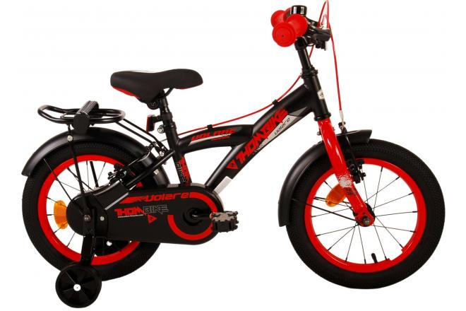 Afbeelding laden in galerijviewer, Volare Thombike Kinderfiets Jongens 14 inch Zwart Rood Twee Handremmen
