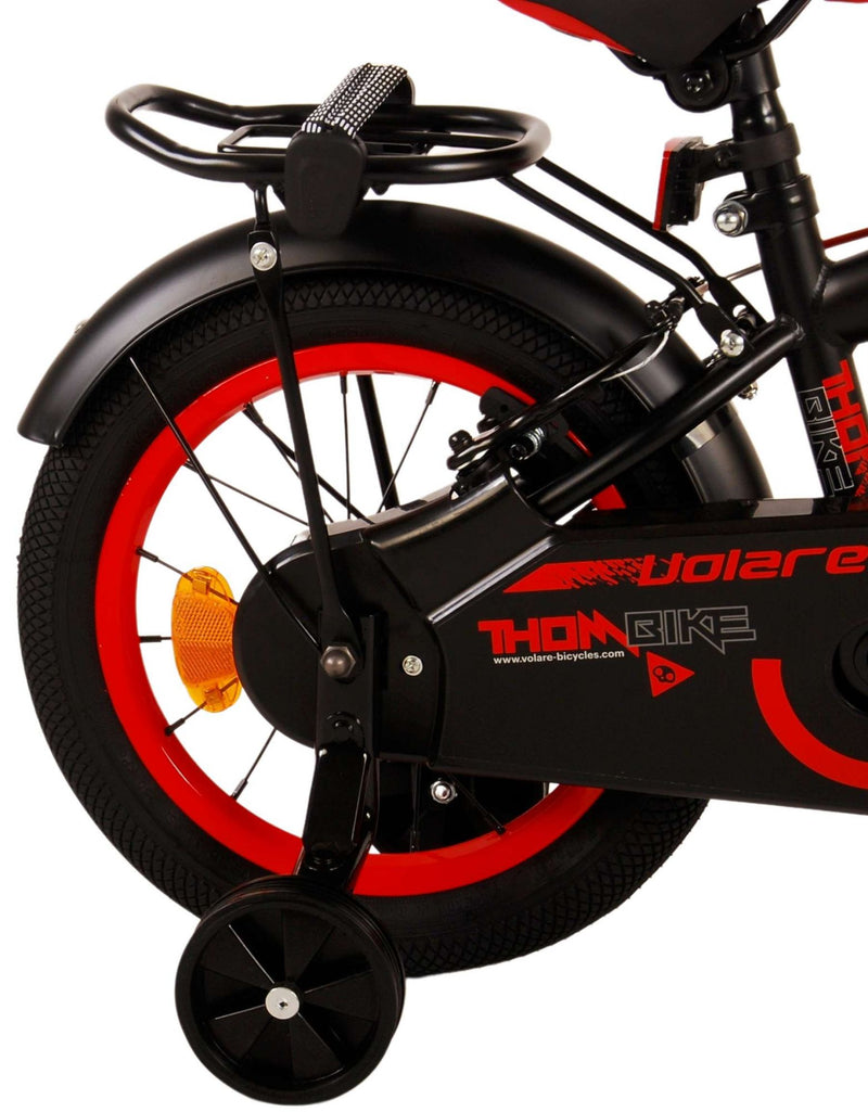 Afbeelding laden in galerijviewer, Volare Thombike Kinderfiets Jongens 14 inch Zwart Rood Twee Handremmen
