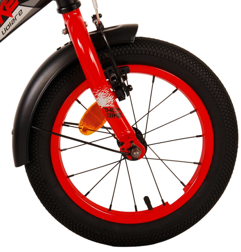 Afbeelding laden in galerijviewer, Volare Thombike Kinderfiets Jongens 14 inch Zwart Rood Twee Handremmen

