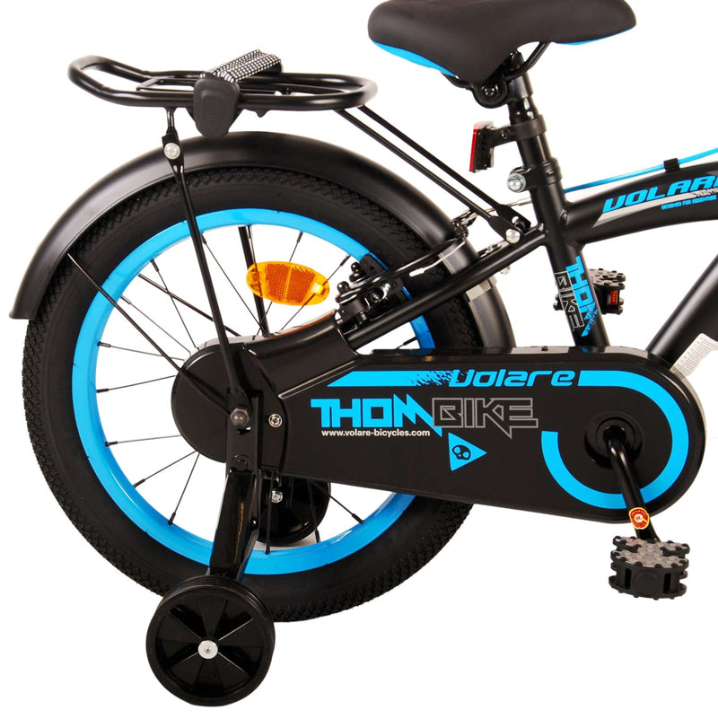 Afbeelding laden in galerijviewer, Volare Thombike Kinderfiets - Jongens - 16 inch - Zwart Blauw - Twee Handremmen
