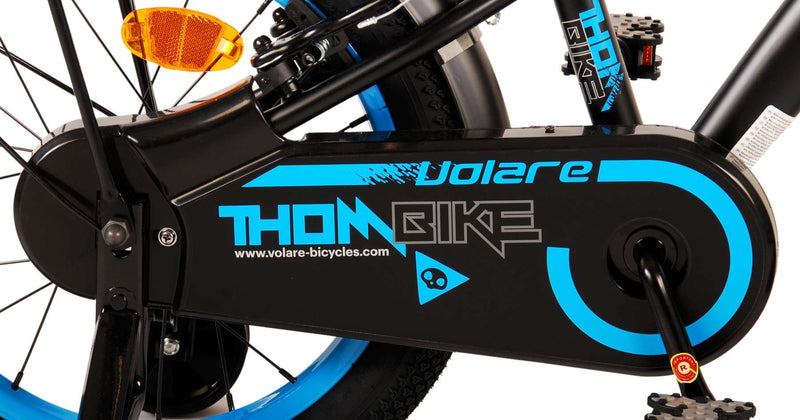 Afbeelding laden in galerijviewer, Volare Thombike Kinderfiets - Jongens - 16 inch - Zwart Blauw - Twee Handremmen
