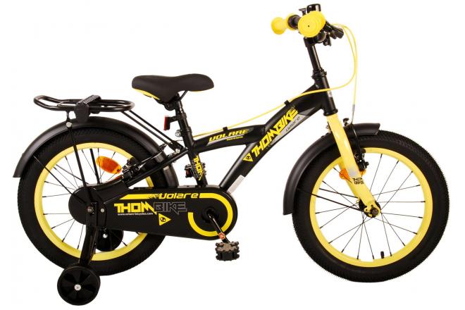 Afbeelding laden in galerijviewer, Volare Thombike Kinderfiets Jongens 16 inch Zwart Geel Twee Handremmen
