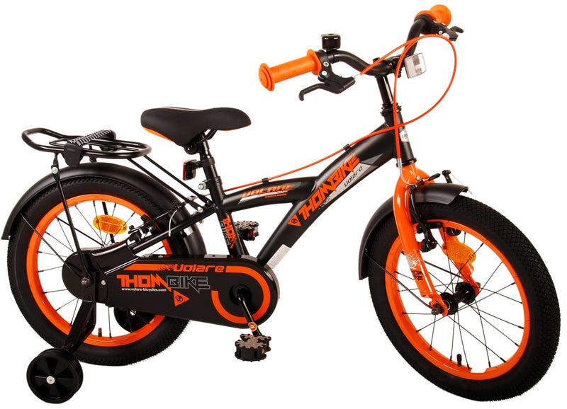 Afbeelding laden in galerijviewer, Volare Thombike Kinderfiets Jongens 16 inch Zwart Oranje Twee Handremmen
