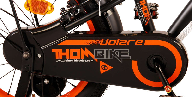 Afbeelding laden in galerijviewer, Volare Thombike Kinderfiets Jongens 16 inch Zwart Oranje Twee Handremmen
