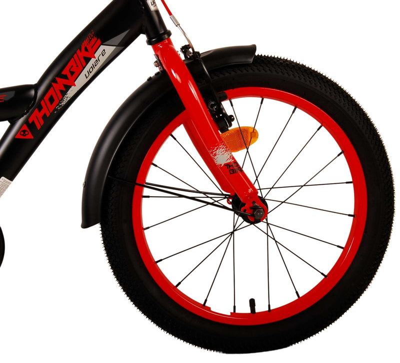 Afbeelding laden in galerijviewer, Volare Thombike Kinderfiets - Jongens - 18 inch - Zwart Rood
