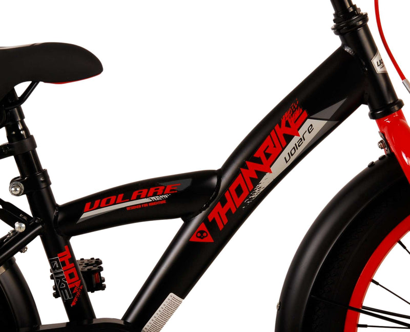 Afbeelding laden in galerijviewer, Volare Thombike Kinderfiets - Jongens - 18 inch - Zwart Rood
