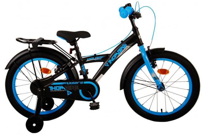 Afbeelding laden in galerijviewer, Volare Thombike Kinderfiets Jongens 18 inch Zwart Blauw Twee handremmen
