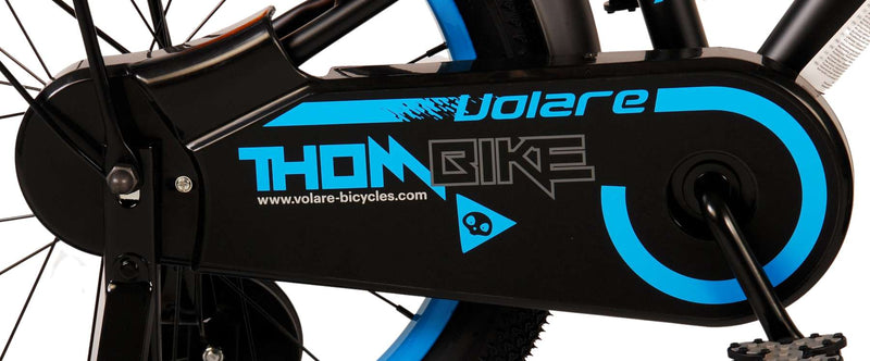 Afbeelding laden in galerijviewer, Volare Thombike Kinderfiets Jongens 18 inch Zwart Blauw Twee handremmen
