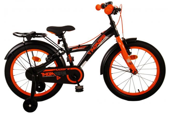 Afbeelding laden in galerijviewer, Volare Thombike Kinderfiets Jongens 18 inch Zwart Oranje Twee handremmen
