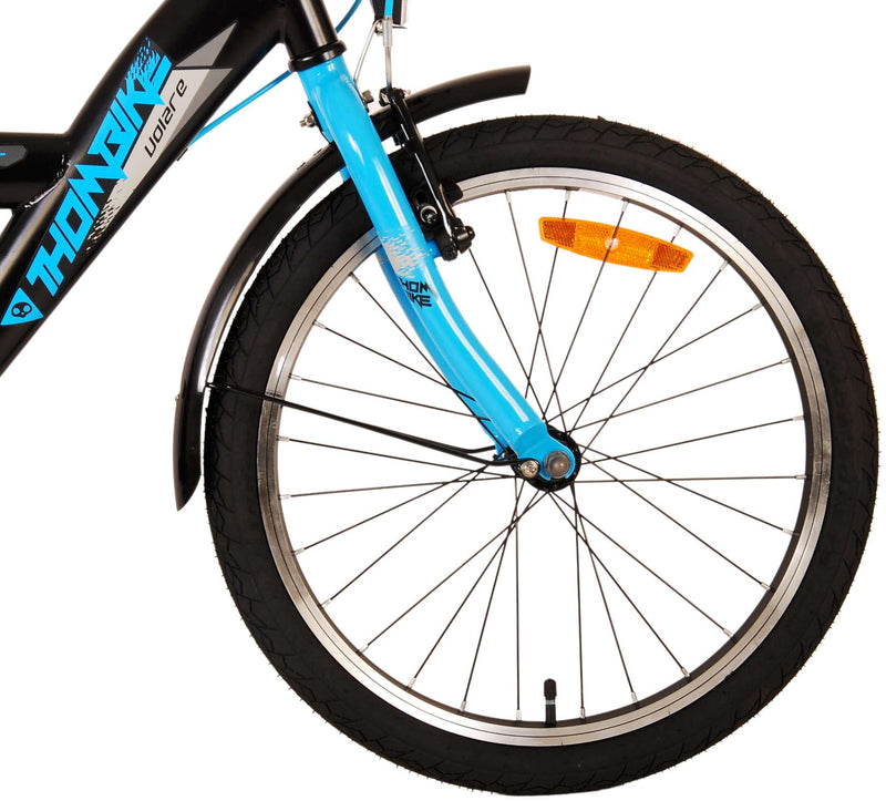 Afbeelding laden in galerijviewer, Volare Thombike Kinderfiets Jongens 20 inch Zwart Blauw Twee Handremmen
