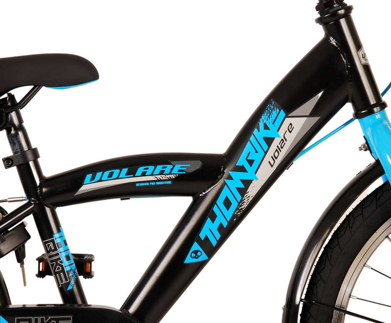 Afbeelding laden in galerijviewer, Volare Thombike Kinderfiets Jongens 20 inch Zwart Blauw Twee Handremmen
