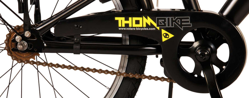 Afbeelding laden in galerijviewer, Volare Thombike Kinderfiets - Jongens - 20 inch - Zwart Geel - Twee Handremmen
