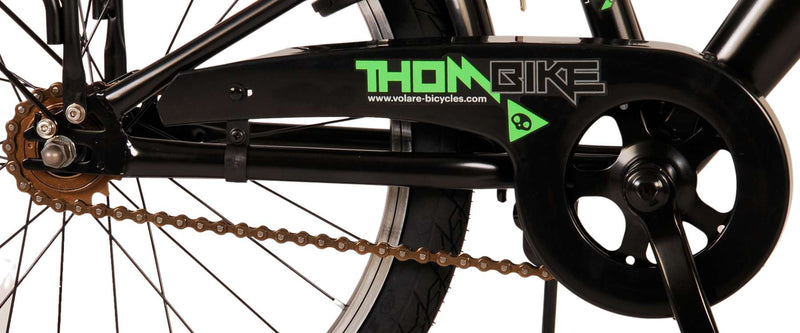Afbeelding laden in galerijviewer, Volare Thombike Kinderfiets Jongens 20 inch Zwart Groen Twee Handremmen
