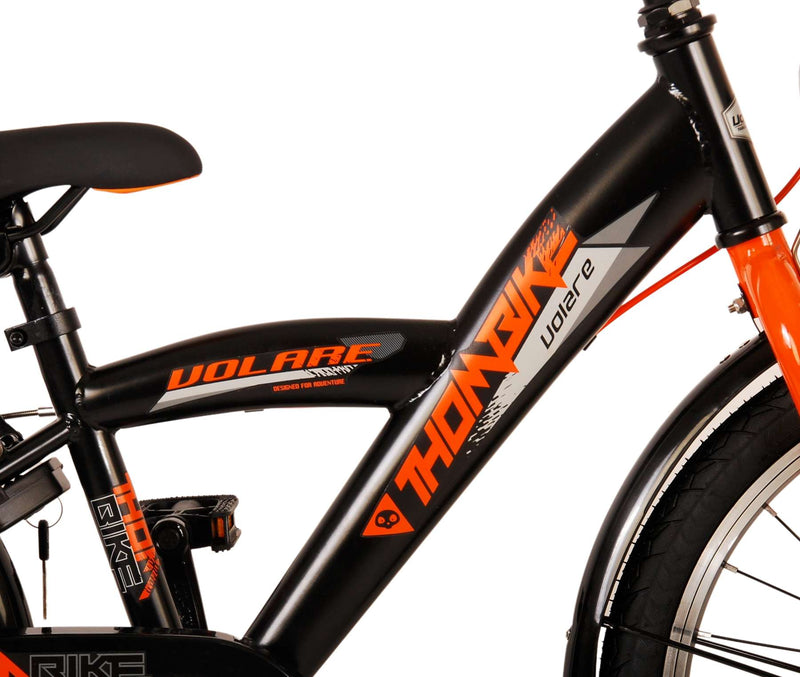Afbeelding laden in galerijviewer, Volare Thombike Kinderfiets - Jongens - 20 inch - Zwart Oranje - Twee Handremmen

