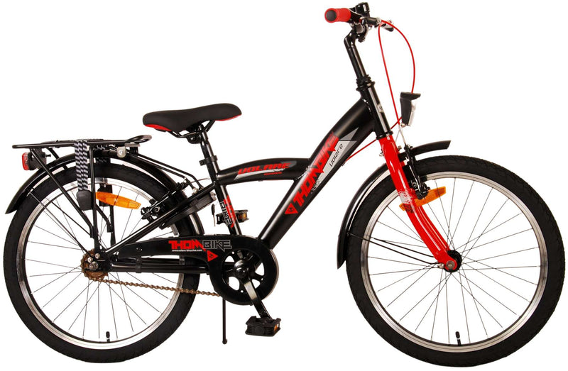 Afbeelding laden in galerijviewer, Volare Thombike Kinderfiets Jongens 20 inch Zwart Rood Twee Handremmen
