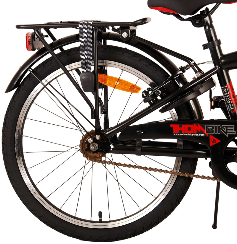Afbeelding laden in galerijviewer, Volare Thombike Kinderfiets Jongens 20 inch Zwart Rood Twee Handremmen
