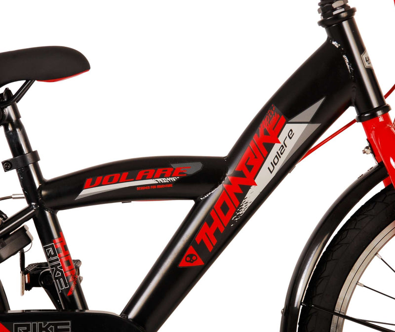 Afbeelding laden in galerijviewer, Volare Thombike Kinderfiets Jongens 20 inch Zwart Rood Twee Handremmen
