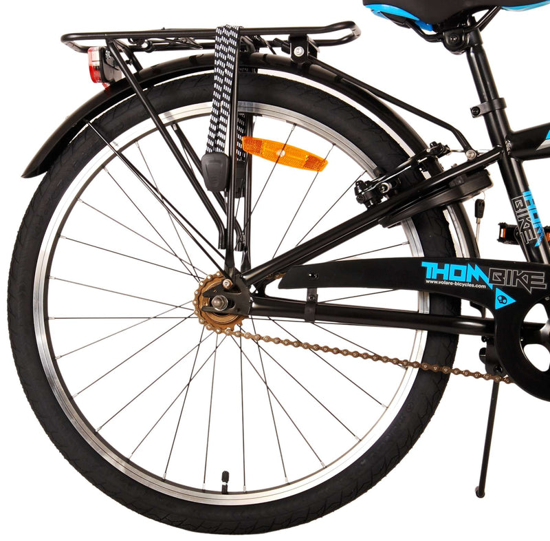 Afbeelding laden in galerijviewer, Volare thombike kinderfiets - jongens - 24 inch - zwart blauw - twee handremmen
