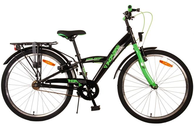 Afbeelding laden in galerijviewer, Volare Thombike Kinderfiets - Jongens - 24 inch - Zwart Groen - Twee handremmen
