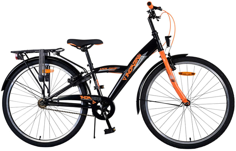 Afbeelding laden in galerijviewer, Volare Thombike Kinderfiets Jongens 26 inch Zwart Oranje Twee Handremmen
