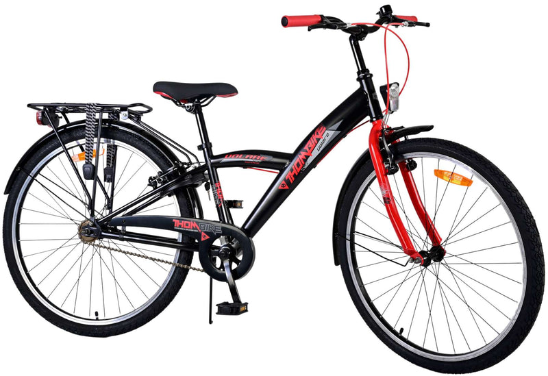 Afbeelding laden in galerijviewer, Volare Thombike Kinderfiets Jongens 26 inch Zwart Rood Twee Handremmen
