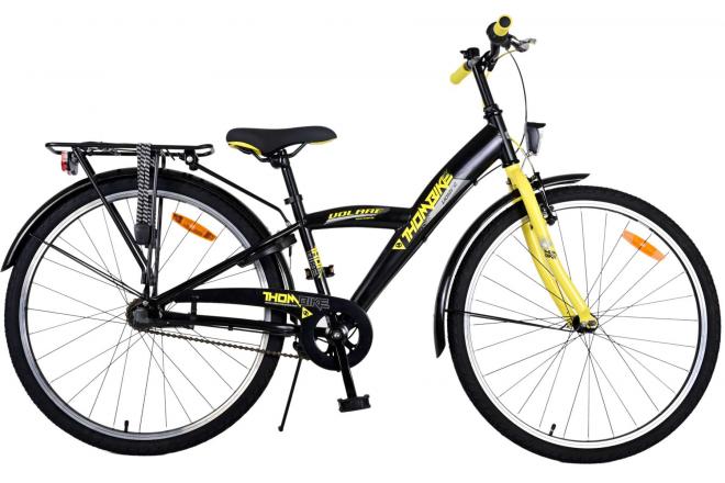 Afbeelding laden in galerijviewer, Volare Thombike Kinderfiets Jongens 26 inch Zwart Geel3 versnellingen
