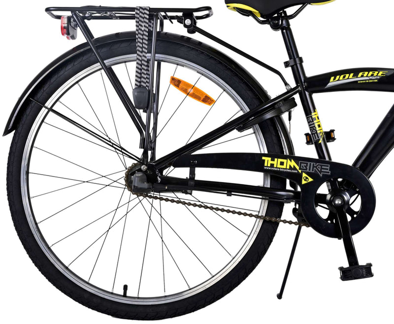 Afbeelding laden in galerijviewer, Volare Thombike Kinderfiets Jongens 26 inch Zwart Geel3 versnellingen
