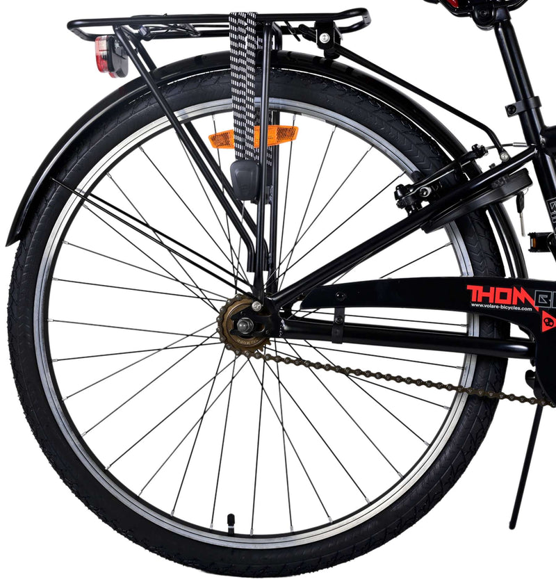 Afbeelding laden in galerijviewer, Volare Thombike Kinderfiets Jongens 26 inch Zwart Rood Twee Handremmen
