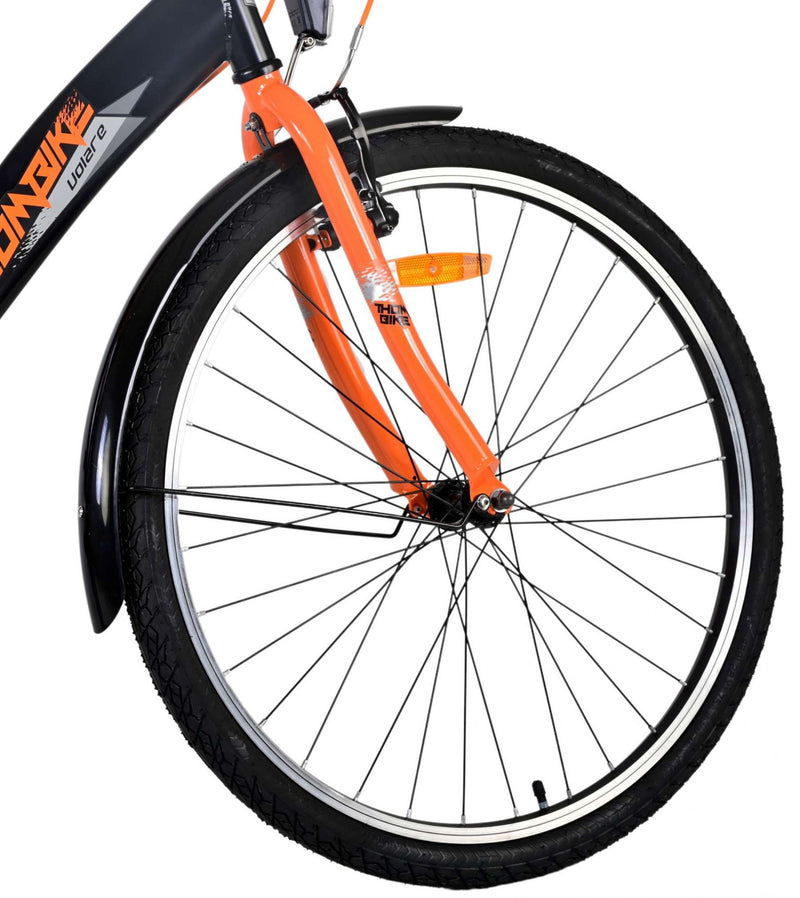 Afbeelding laden in galerijviewer, Volare Thombike Kinderfiets Jongens 26 inch Zwart Oranje Twee Handremmen
