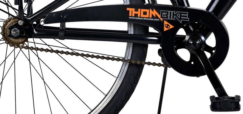 Afbeelding laden in galerijviewer, Volare Thombike Kinderfiets Jongens 26 inch Zwart Oranje Twee Handremmen

