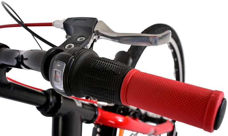 Afbeelding laden in galerijviewer, Volare Thombike Kinderfiets - Jongens - 26 inch - Zwart Rood - 3 versnellingen
