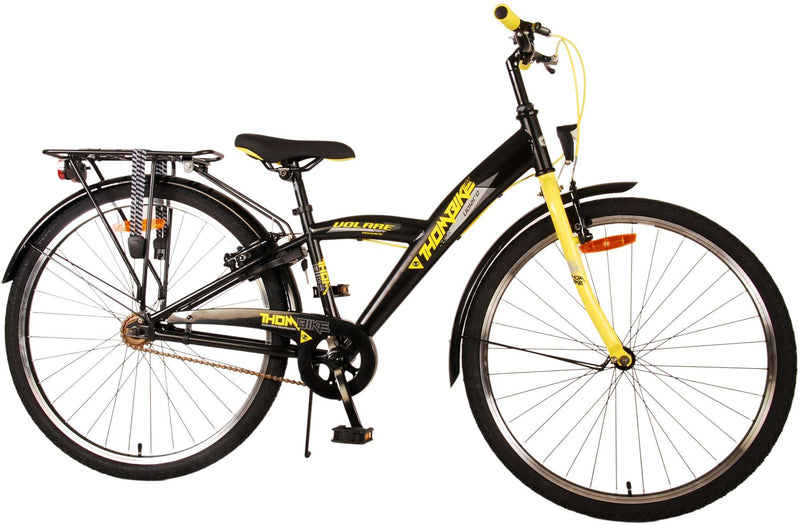 Afbeelding laden in galerijviewer, Volare Thombike Kinderfiets - Jongens - 26 inch - Zwart Geel - Twee Handremmen
