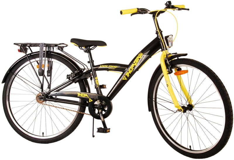 Afbeelding laden in galerijviewer, Volare Thombike Kinderfiets - Jongens - 26 inch - Zwart Geel - Twee Handremmen

