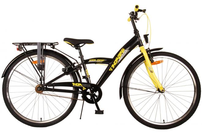 Afbeelding laden in galerijviewer, Volare Thombike Kinderfiets - Jongens - 26 inch - Zwart Geel - Twee Handremmen
