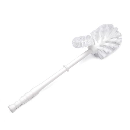 Toiletborstel met randborstel (wit)