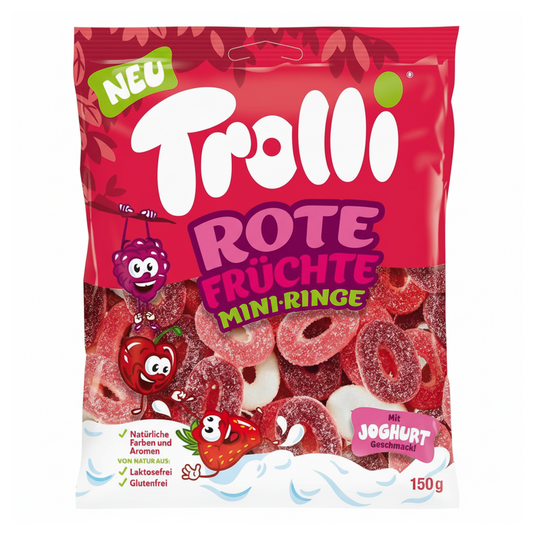 Trolli red fruits mini rings zakje (15x 200g)