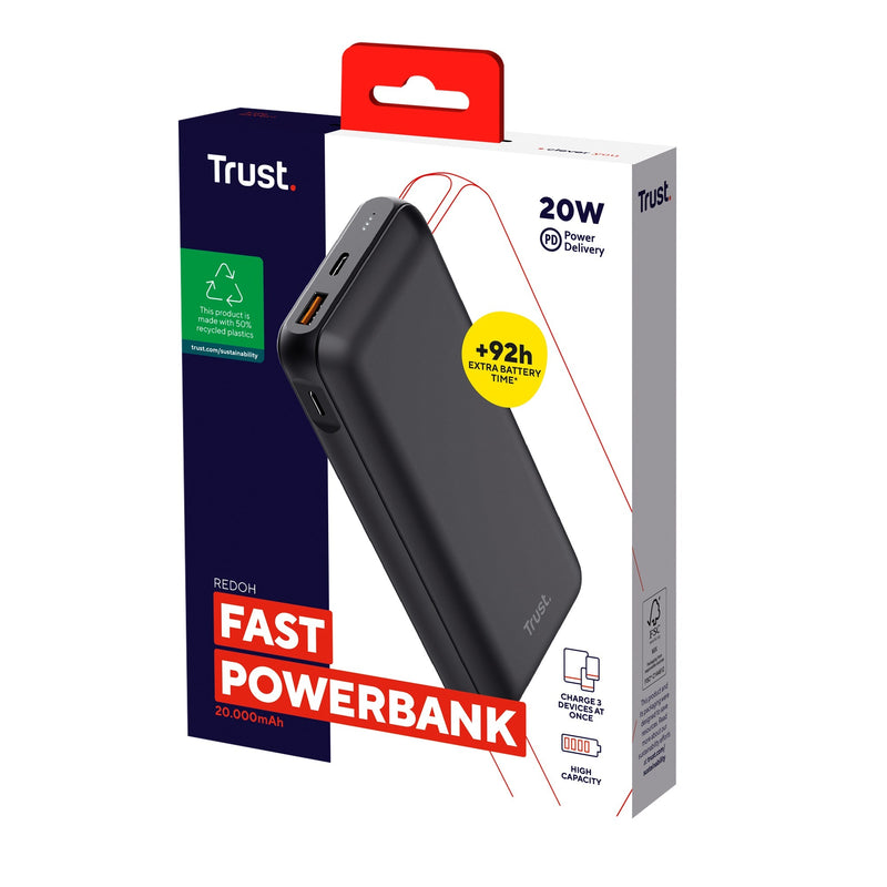 Afbeelding laden in galerijviewer, Trust Redoh Fast 20.000mAh Powerbank
